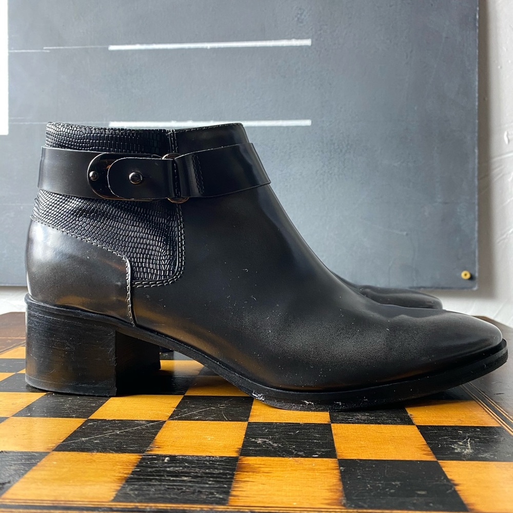 Aquatalia Gray Zipper Ankle Boots, 9 - Picture 3 of 8